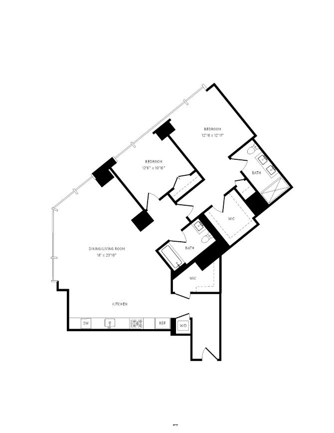 Floor plan layout diagram for 2N